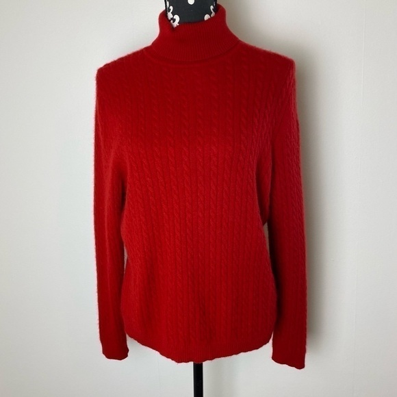 Charter Club 100% Cashmere Cable Knit Turtleneck Sweater - Picture 2 of 15